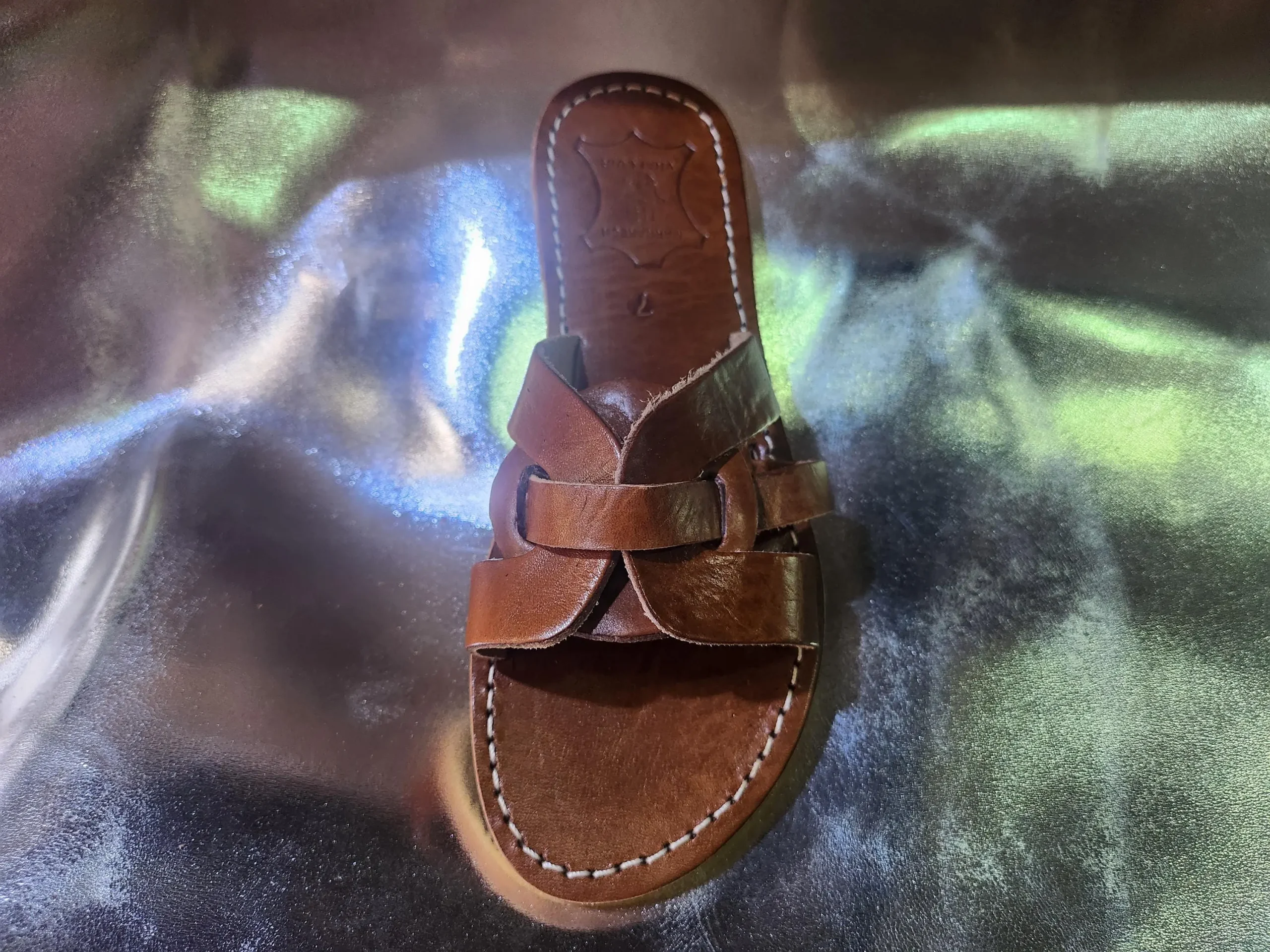 Women’s Brown Flat Moroccan Leather Sandals